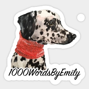 Dalmatian in Red Scarf Sticker